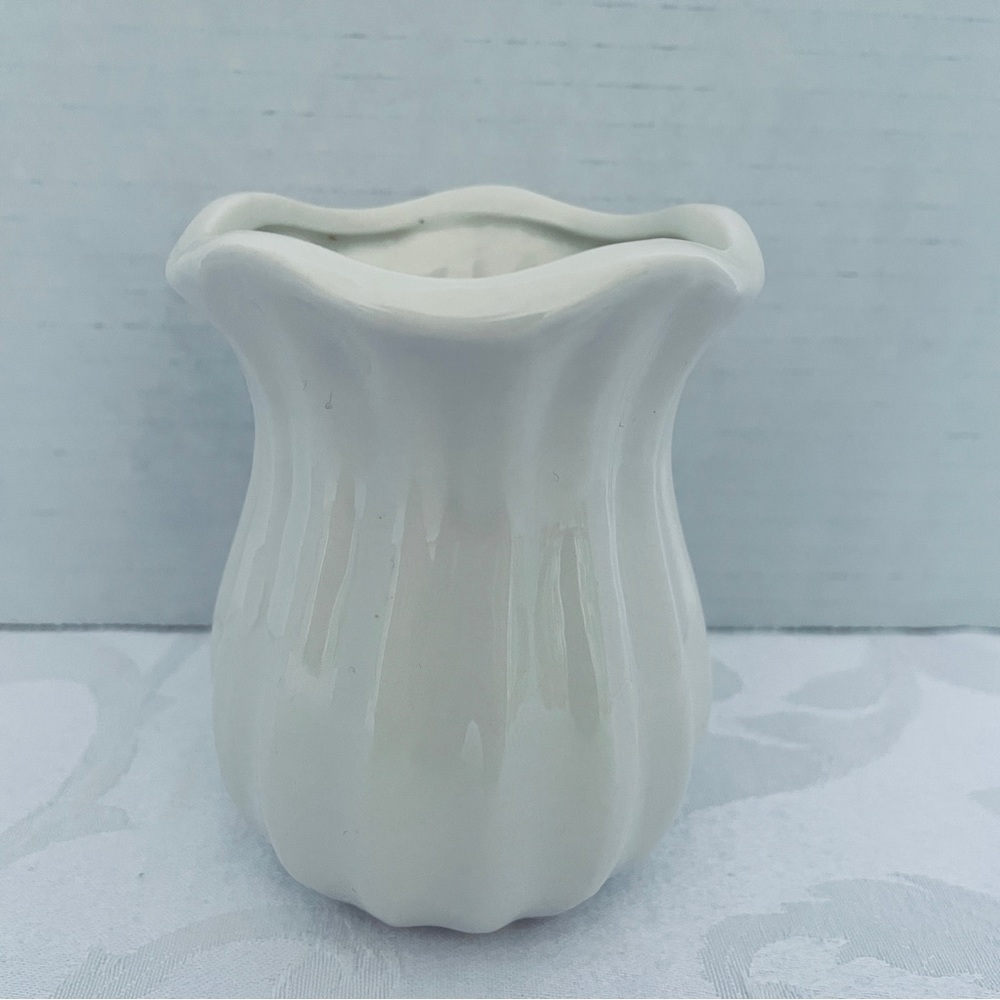 Small white Vase tall 4”